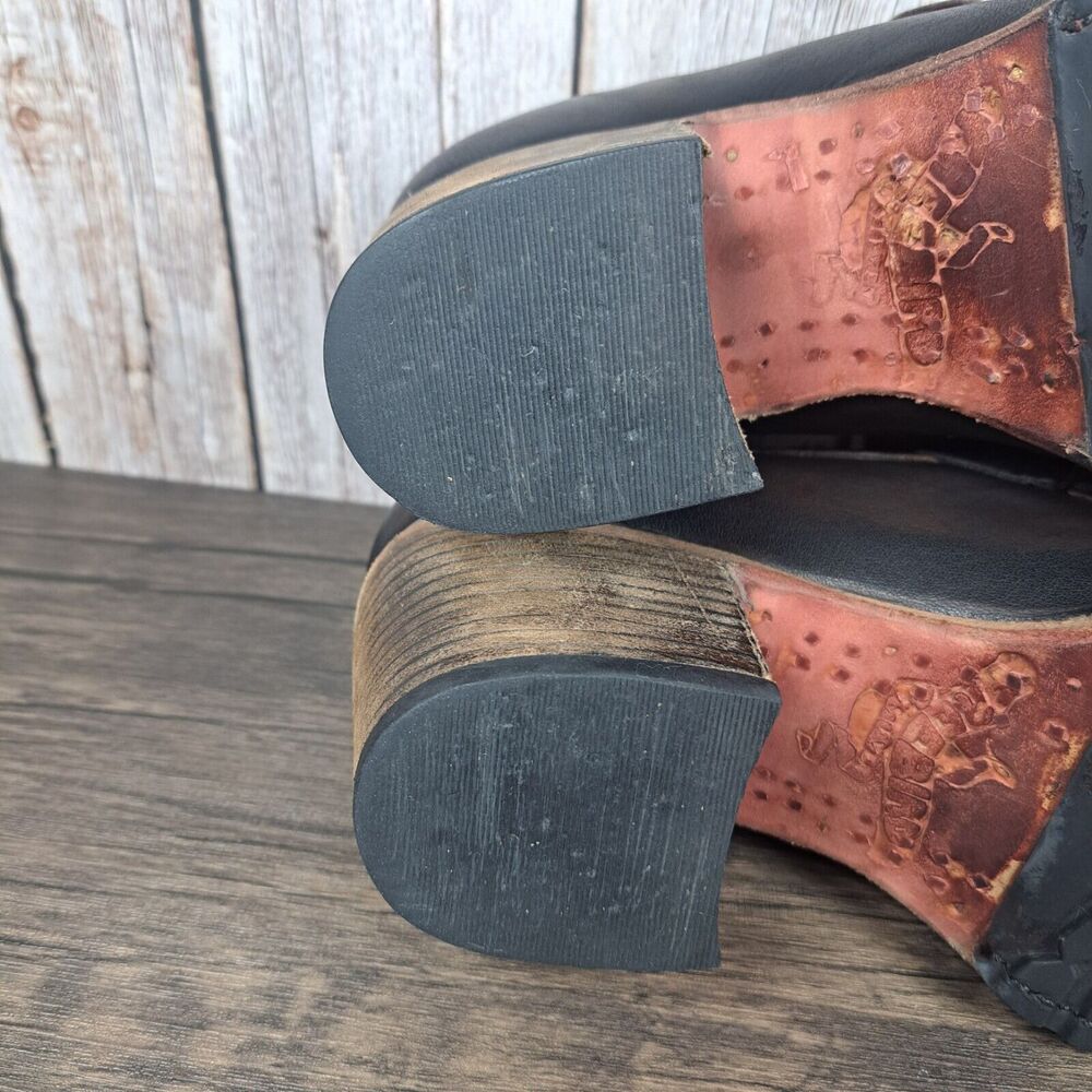 Freebird Bristol Brown Leather Chunky Heel Slip On Loafer Women's Sz 10 (VGC) - Picture 11 of 13